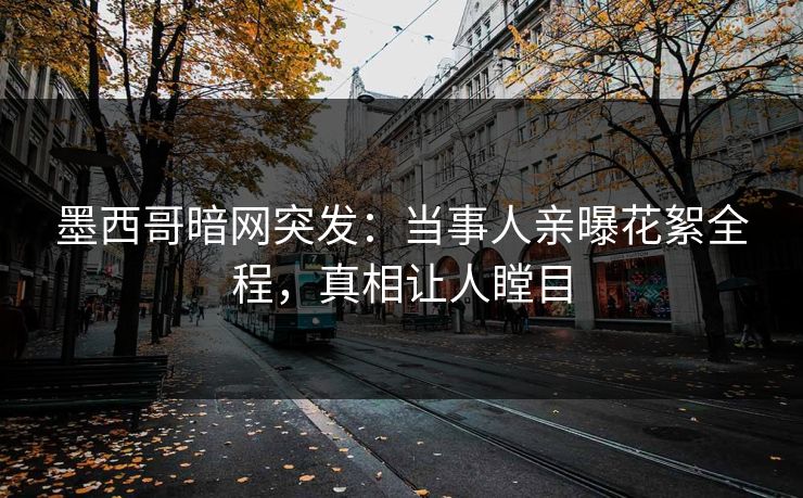 墨西哥暗网突发：当事人亲曝花絮全程，真相让人瞠目
